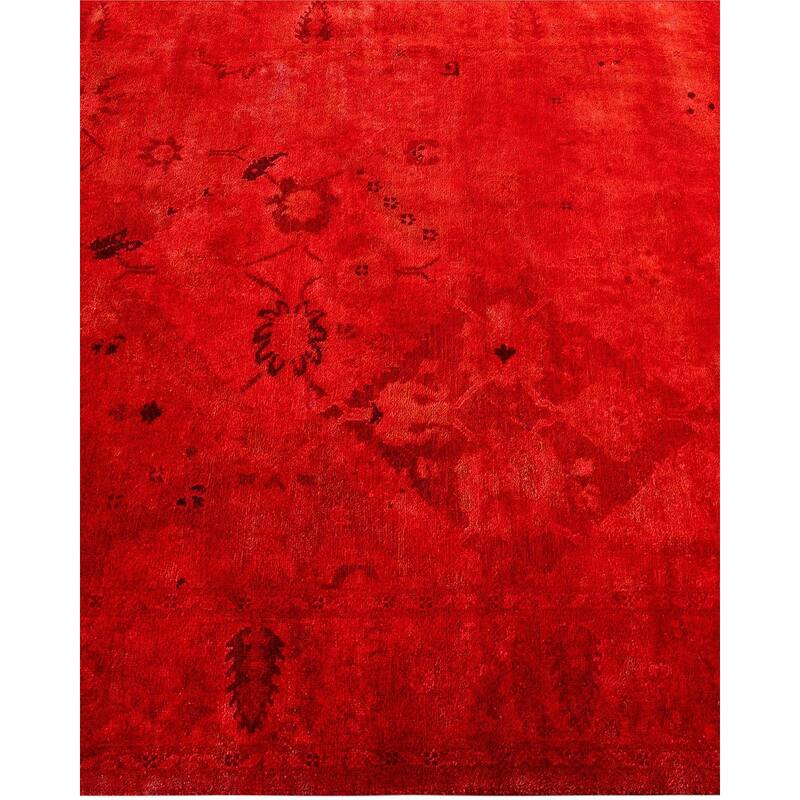 Overdyed, One-of-a-Kind Hand-Knotted Area Rug - Pink - 4' 2" x 6' 3"