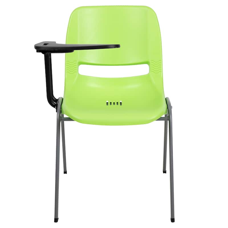 5 Pack Ergonomic Shell Chair with Right Handed Flip-Up Tablet Arm