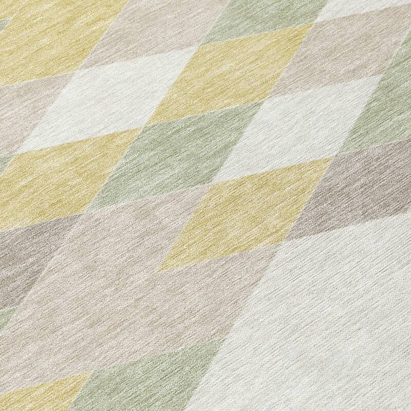 Machine Washable Indoor/ Outdoor Modern Avo Chantille Rug