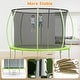 preview thumbnail 12 of 16, 12FT Trampoline, Recreational Trampolines with Enclosure Net and Ladder