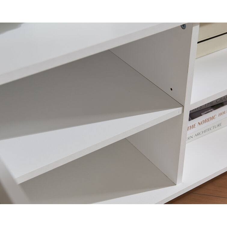 66'' Wood TV Stand Media Console For Tvs Up To 70", Classic Entertainment Center Media Console