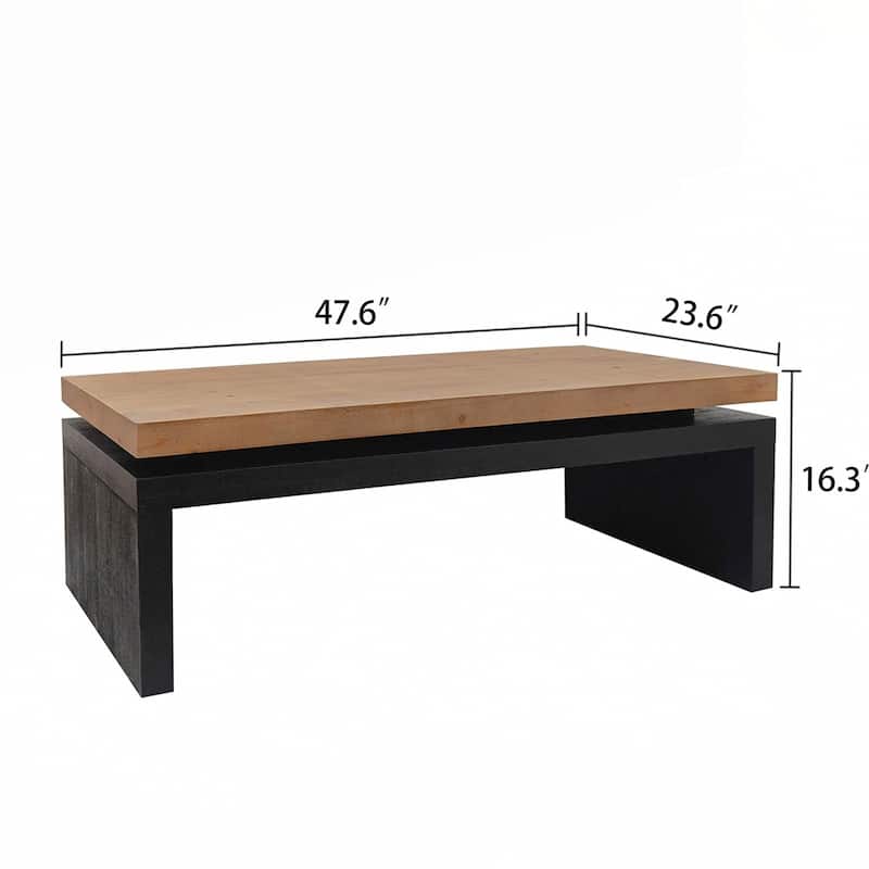 Rectangular Solid Wood Coffee Table