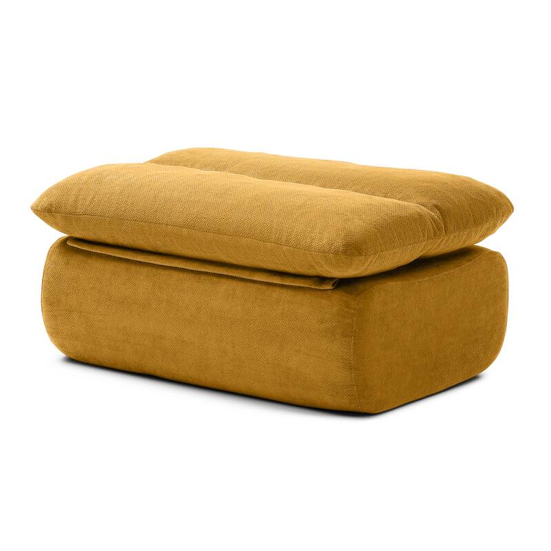 32"Bean Bag Chair with Ottoman, Big Chaise Lounge Chairs for Adults,Tufted Upholstered Lazy Sofa