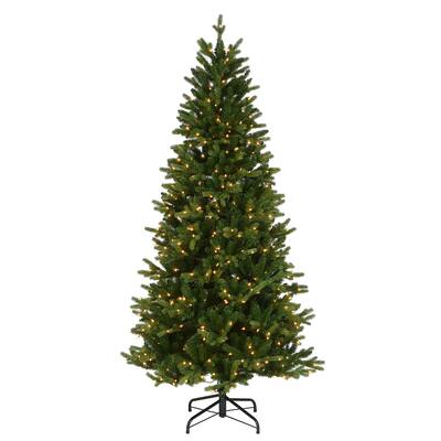 7.5 ft. Townsend Spruce Slim Tree with Clear Lights