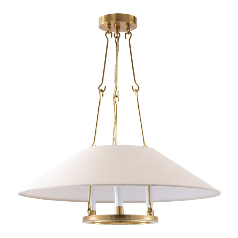 SAFAVIEH Lighting Pamila, 3 Light, 24-inch, Metal Chandelier - 24"W x 24"D x 25"H