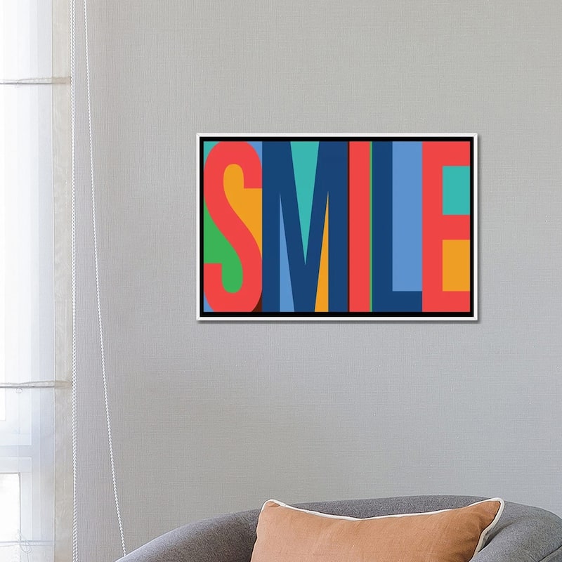 iCanvas "Smile" by PI Studio Framed Canvas Print