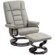 preview thumbnail 2 of 7, HOMCOM Swivel Recliner Chair and Ottoman, Faux Leather Reclining Chair with High Back