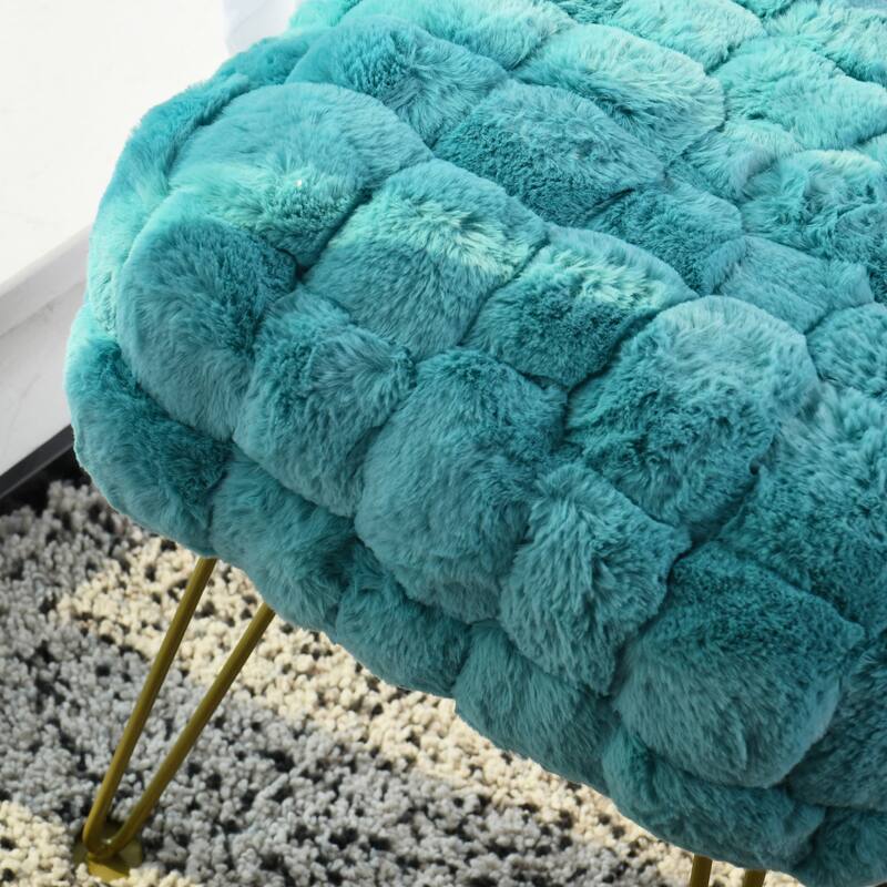 FoxFauxFur Pouf Stool
