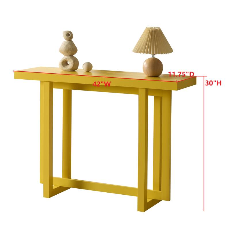 Soren Contemporary Wood Rectangular Console Table for Entryway