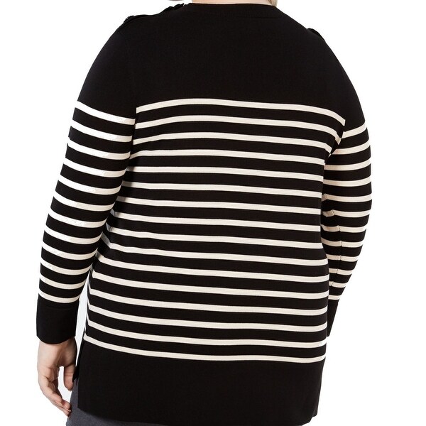black and white striped sweatshirt womens