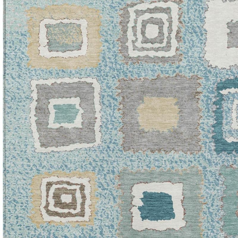 HomeRoots Geometric Transitional Rectangle Outdoor Rug
