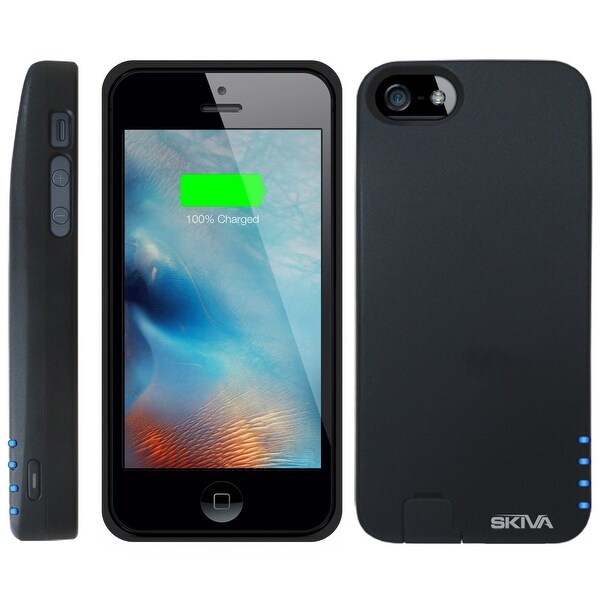 Skiva PowerFlow 2000mAh iPhone SE / 5s / 5 Protective Battery Case External Rechargeable Portable Power Bank Pack Charger Cover