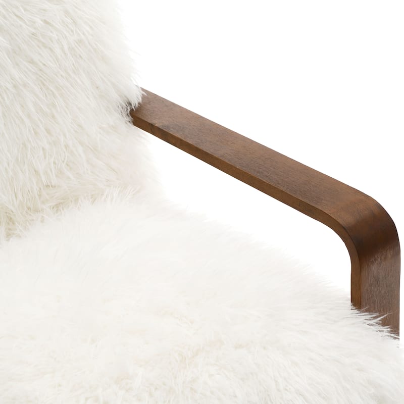 Furniture of America Neyra Modern 28-inch Faux Fur Accent Arm Chair