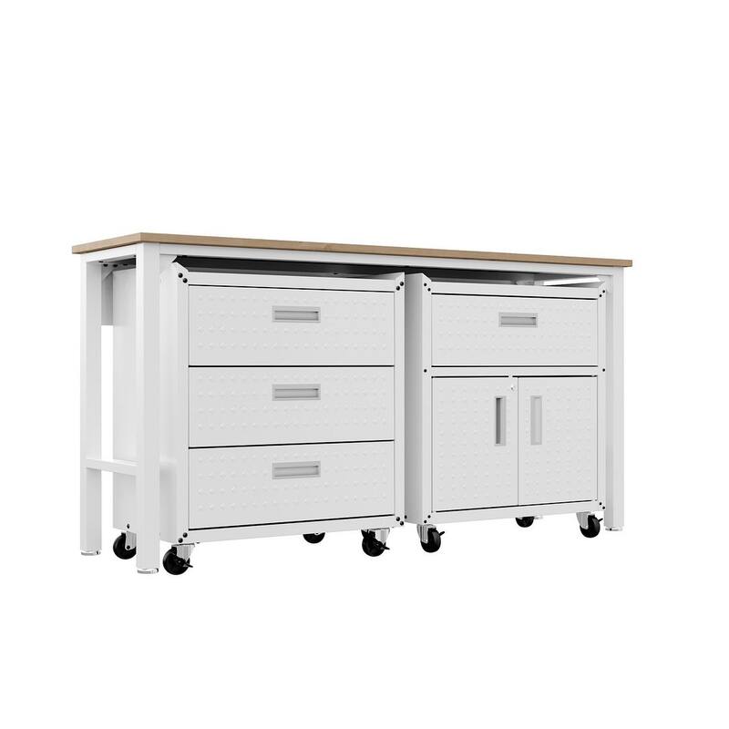 3-Piece Fortress Mobile Space-Saving Garage Cabinet and Worktable 5.0