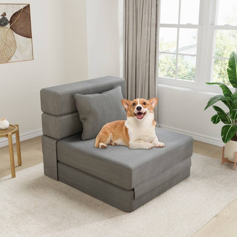 Convertible Compression Corduroy Sectional Sofa (Set of 3)