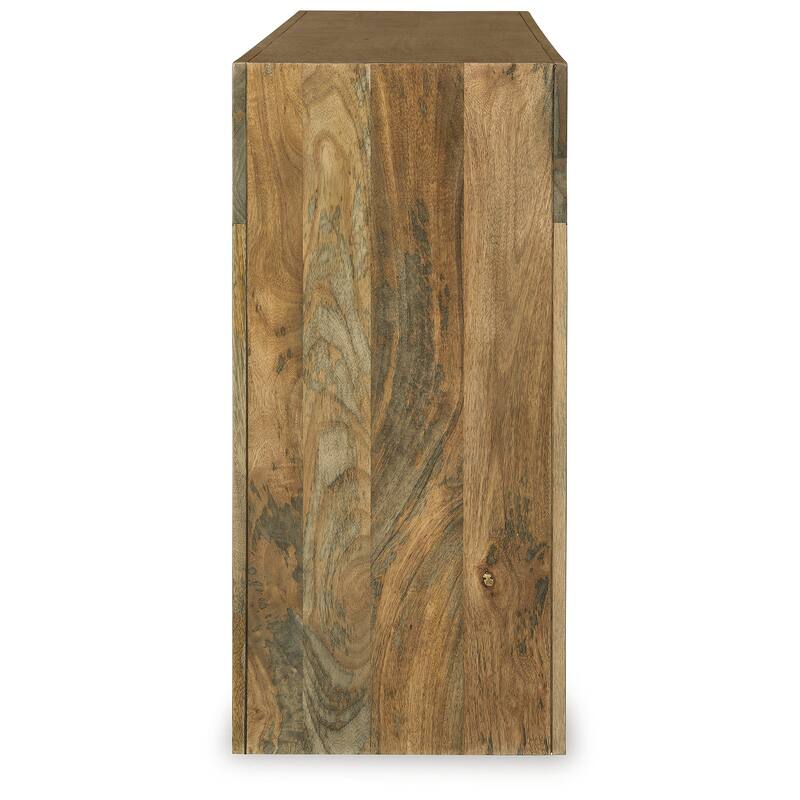 Signature Design by Ashley Luzmanacy Natural Brown Console Sofa Table - 52" W x 14" D x 30" H