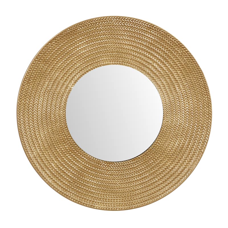 Gold Metal Wall Mirror - 36 x 2 x 36