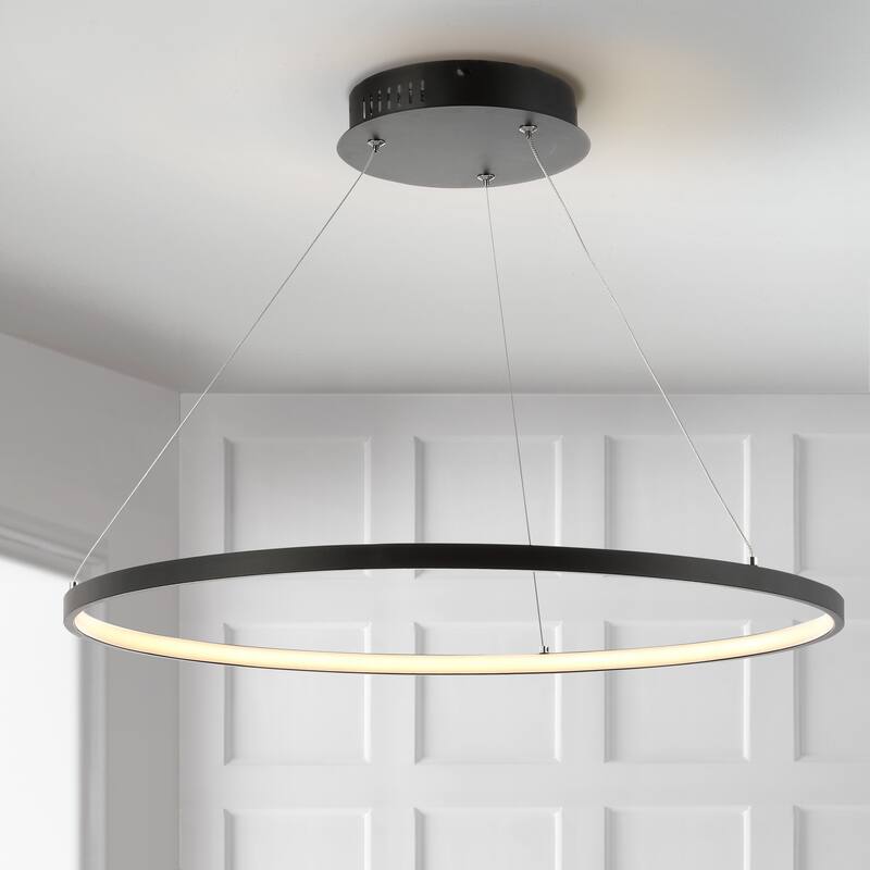 Kinsley Modern Bohemian Iron Integrated LED Pendant by JONATHAN Y