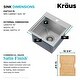 preview thumbnail 108 of 137, KRAUS Kore Workstation Drop-In Stainless Steel Kitchen Sink