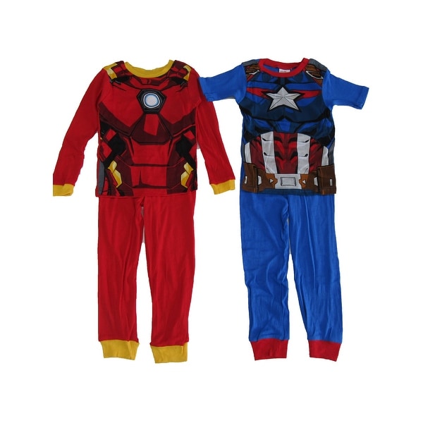 The Avengers Captain America Hoodie One Piece Fleece Pajamas Marvel Size Medium
