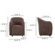 preview thumbnail 10 of 20, NADAAL STUDIOS Laken, Upholstered Rolling Dining Chair - 26 X 26 X 32.5