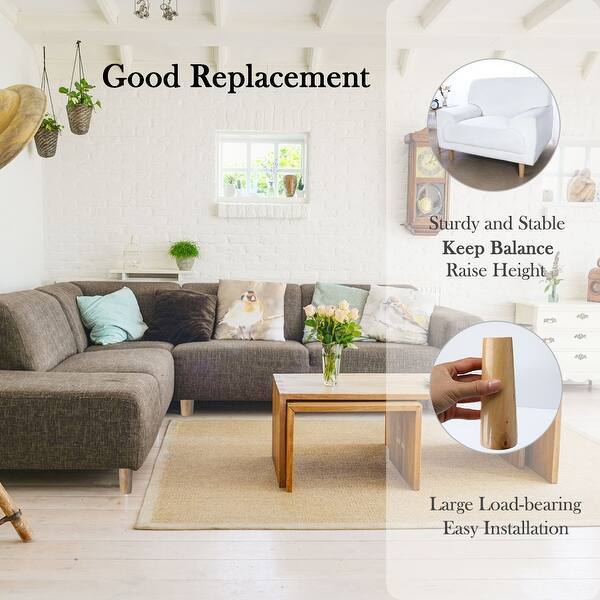 Shop 8 Inch Wood Furniture Legs Sofa Couch Chair Table Desk Closet