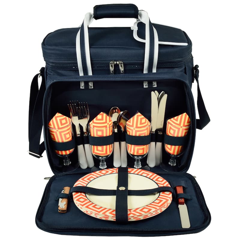 Picnic at Ascot Diamond Collection Picnic Cooler Bag for Four