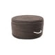 preview thumbnail 7 of 9, Textured Solid Color Round Pouf/Ottoman Grey - Specialty - Foam - Pouf