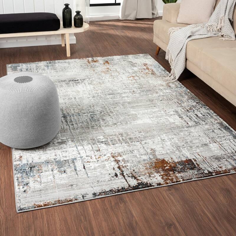 Luxe Weavers Modern Abstract Indoor Area Rug for Living Room and Bedroom - 8' x 10' - Multi