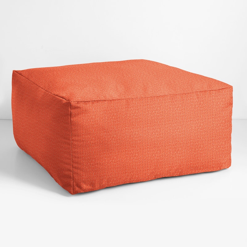 Sorra Home Sunbrella Outdoor Bean Pouf Square