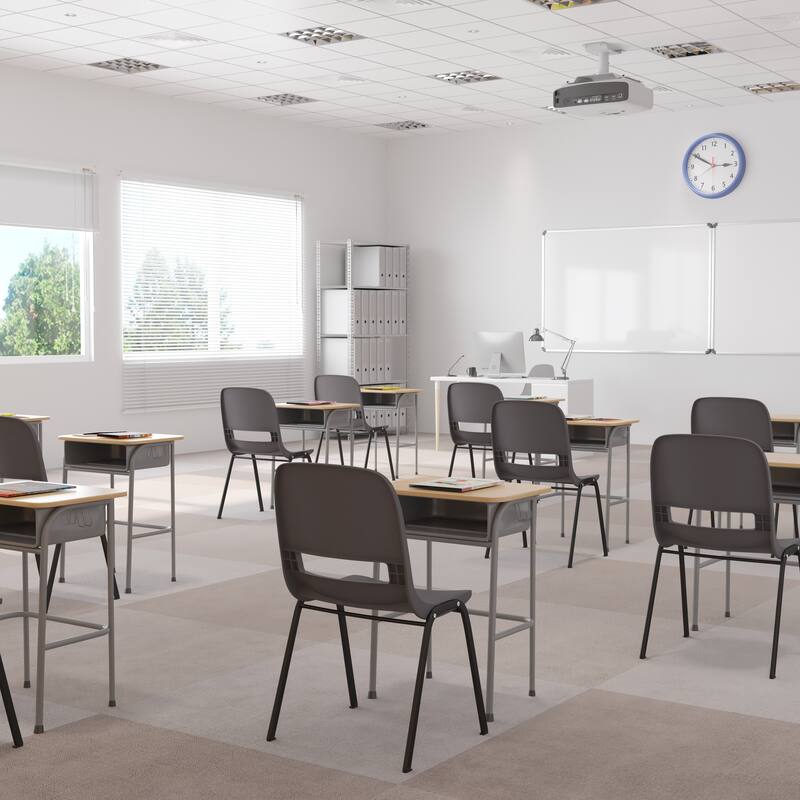 Ergonomic Shell Stack Chair with 16'' Seat Height