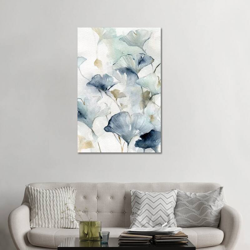 iCanvas "Indigo Gingko II" by Carol Robinson Canvas Print - 48x32x1.5