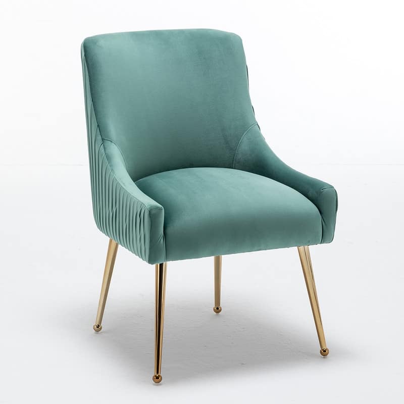 SEYNAR Modern Glam Velvet Dining Chair Set of 8 for Dining Room, Tufted Vanity Chair for Living Room (no table)