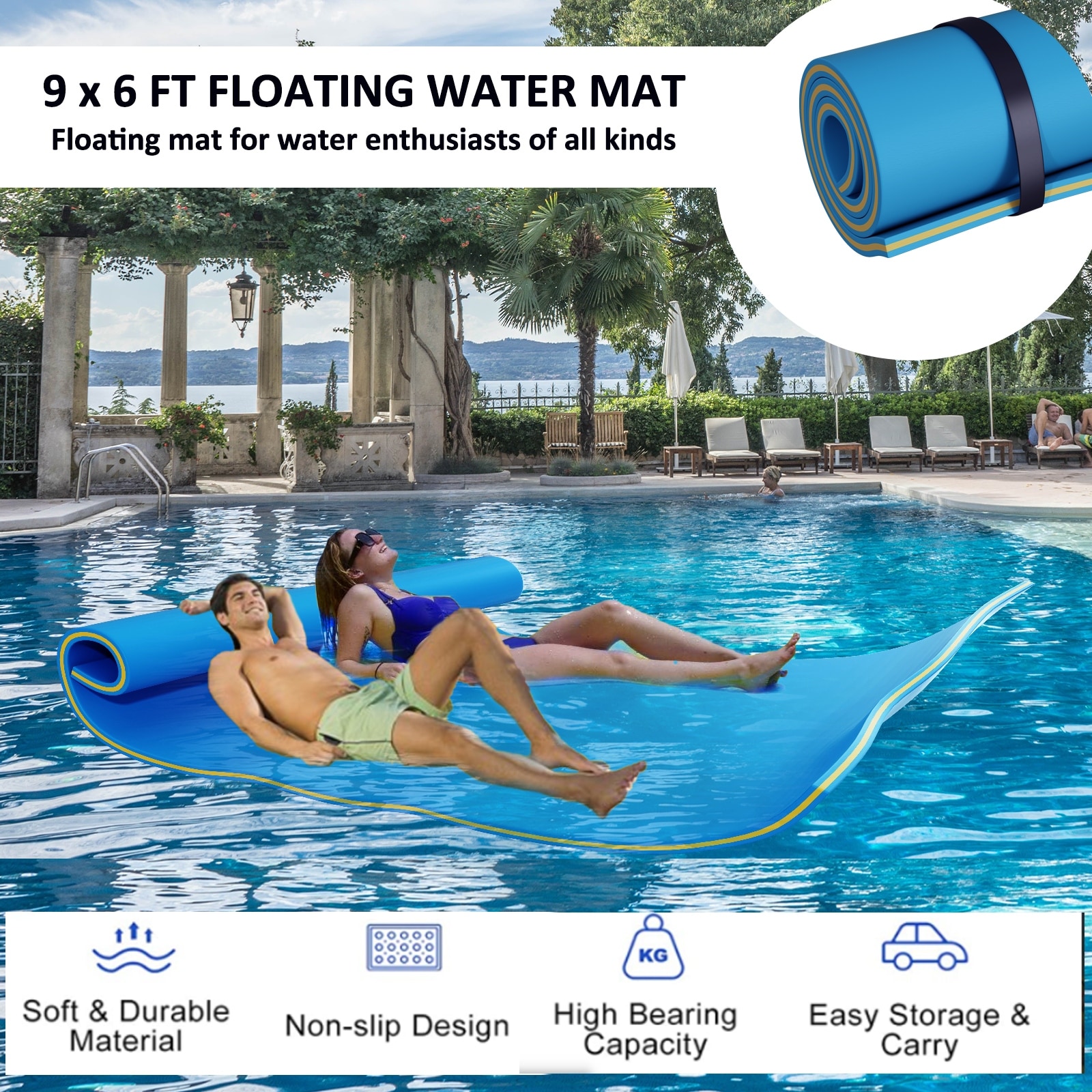 Lake Floats Float Mats For Pool Large Pool Float SUNCROWN