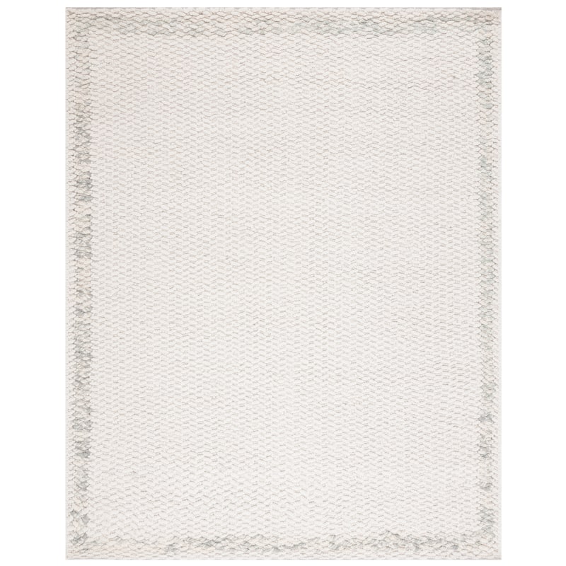 SAFAVIEH Handmade Natura Ricia Border Wool Rug - 8' x 10' - Ivory/Sage