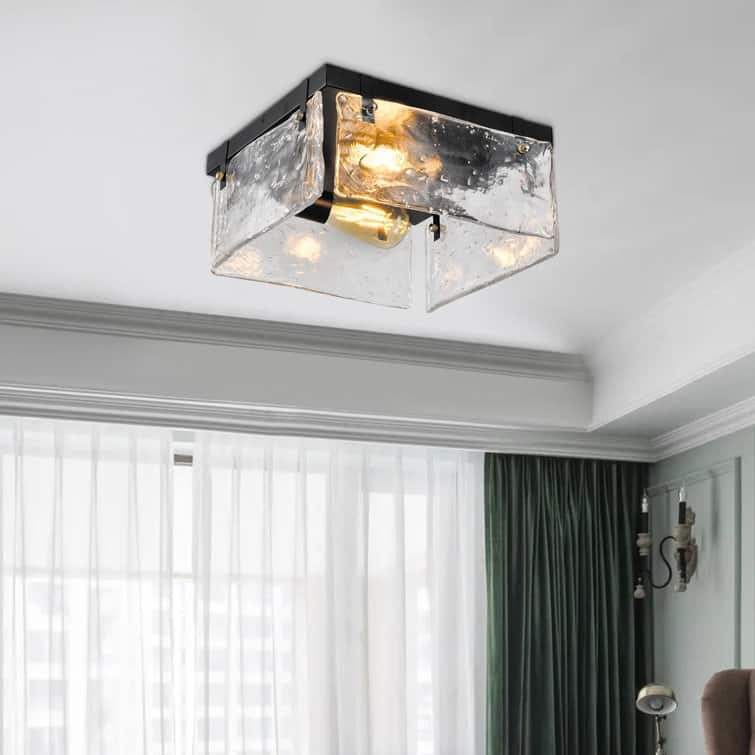 Maxax 2 - Light 11.81'' Galss Shade Flush Mount