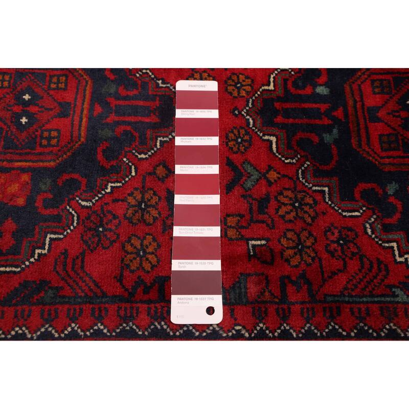 ECARPETGALLERY Hand-knotted Finest Khal Mohammadi Red Wool Rug - 2'8 x 6'7