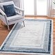 preview thumbnail 2 of 5, LOOM & LUXE Collection 6X9 Blue/Ivory/Bordered Non-Shedding Area Rug - 93" D x 79" W x 0.35" H