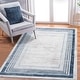 preview thumbnail 8 of 9, LOOM & LUXE Collection Blue/Ivory/Bordered Non-Shedding Area Rug