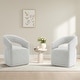preview thumbnail 2 of 43, Joey Barrel Accent Chair with Casters for Living Room, Office, or Reading Nook Set of 2 - Cloud(Multi-colored)