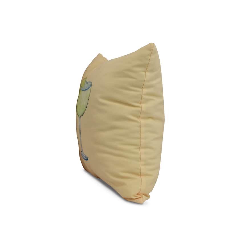 18 x 18 Inch Margarita Plain Geometric Print Outdoor Pillow