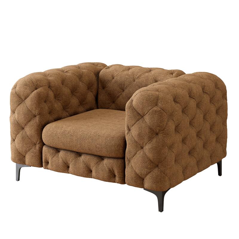 Corvus Aosta Chesterfield Tufted Velvet Club Chair