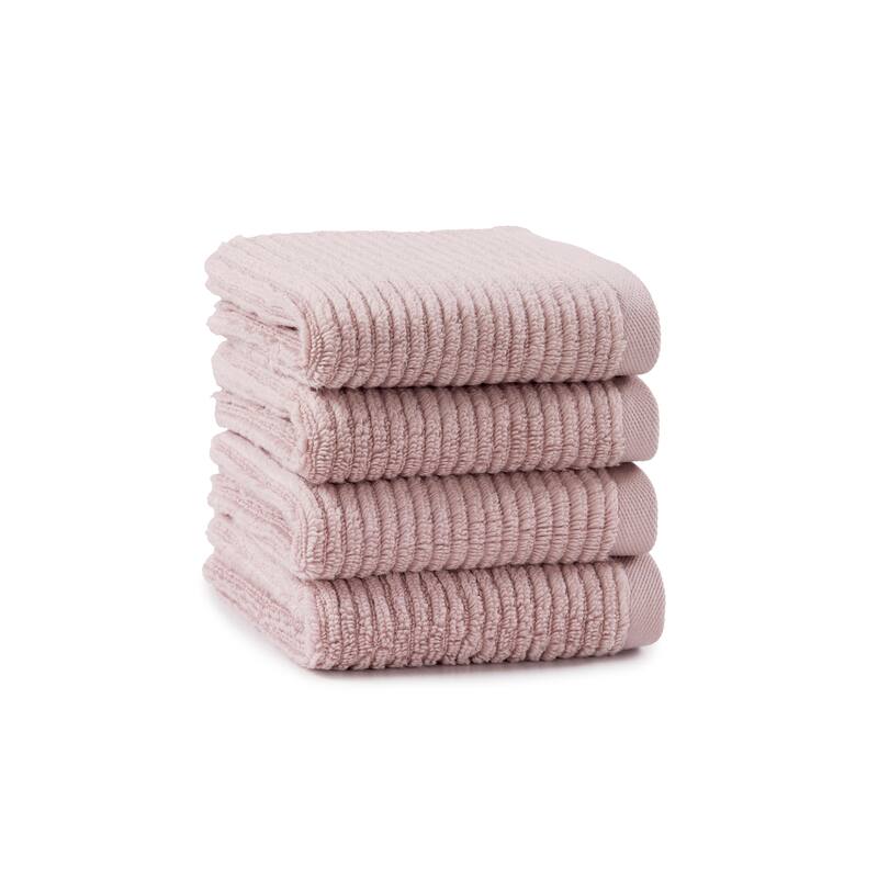 Slim Ribbed Washcloth set of 4