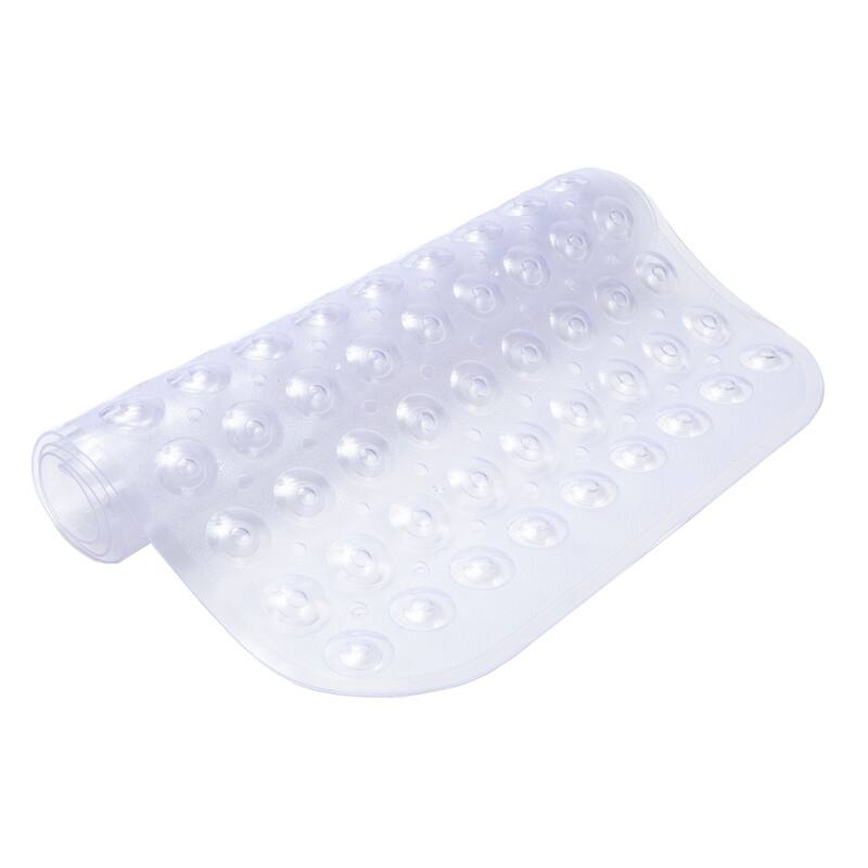 Kenney Bubble Bath, Shower, and Tub Mat, 15.25" W x 30.75" L - Clear