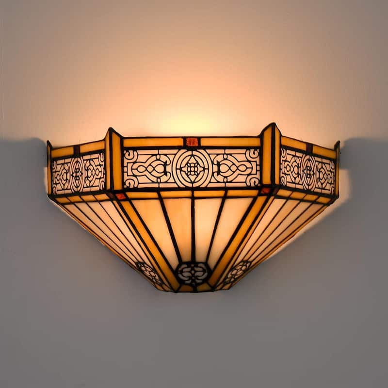 12 Wide Vintage light Colourful Hallway light Glass wall light