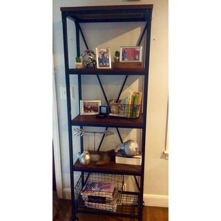 Nelson Industrial Modern Rustic 26-inch Bookcase by iNSPIRE Q Classic