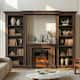Option DarkBrown TV Stand&Fireplace