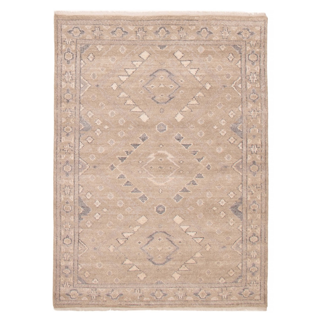 ECARPETGALLERY Hand-knotted Jules Serapi Taupe Wool Rug - 5'3 x 7'8