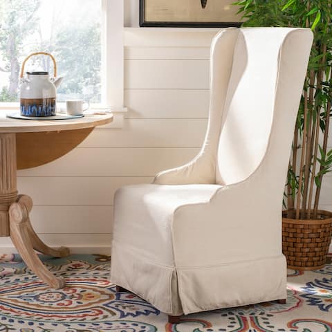 SAFAVIEH Dining Deco Bacall Ivory Slip Cover Dining Chair