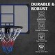 preview thumbnail 3 of 4, Roomfitters Wall-Mounted Basketball Hoop, 35x24 Inch Shatterproof Backboard, Folding Hoop with All-Weather Mesh, Black+Blue
